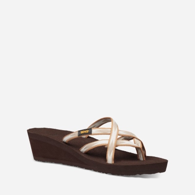 Teva Mush Mandalyn Wedge Ola 2 - Women's Teva Wedge Sandals - Coffee | India (PJBC14608)